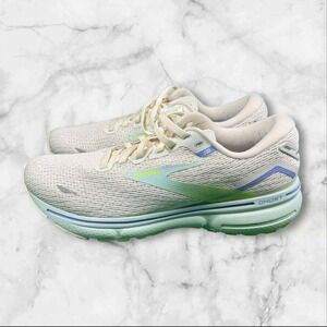 Brooks Ghost 15 Athletic Running Sneakers Women's Bone Lace-Up Low Top - 10